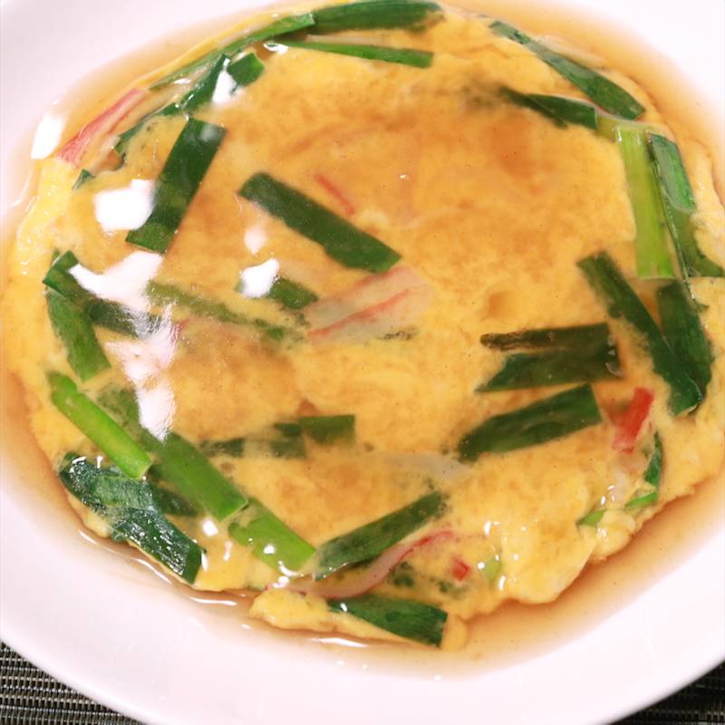 かに玉あんかけ