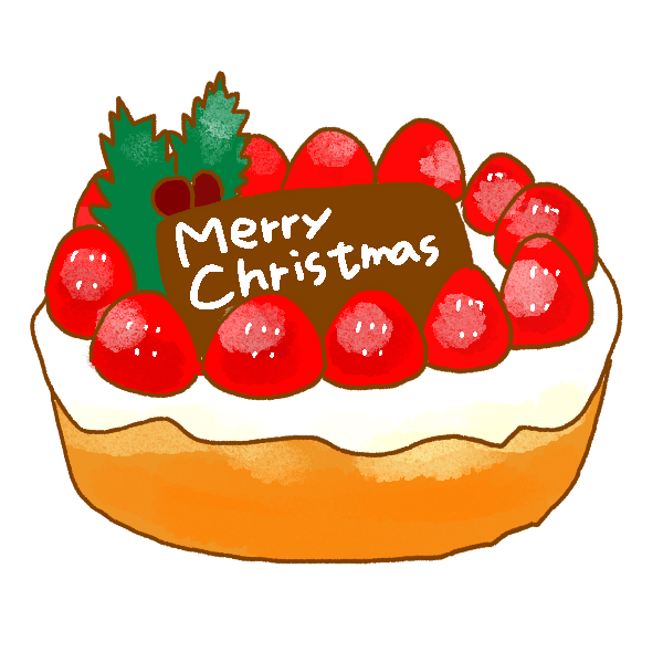 フリーイラスト苺ショートのクリスマスケーキパブリックドメインQ：著作権フリー画像素材集