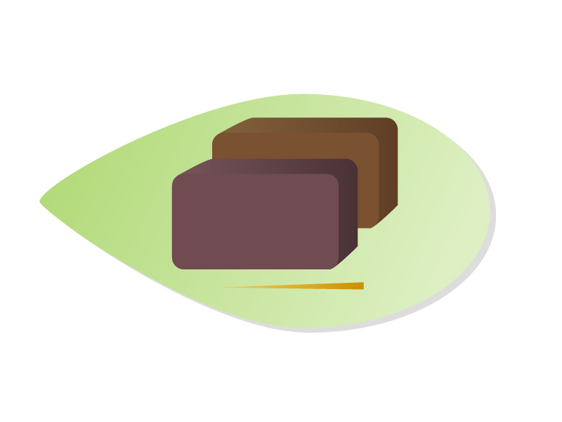 羊羹 ようかん のフリーイラスト - お菓子の素材 - チコデザ