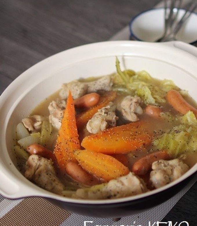 我が家のポトフ☆手羽元と野菜の煮込み