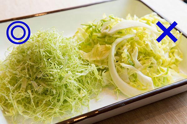 キャベツの固い葉の浅漬け