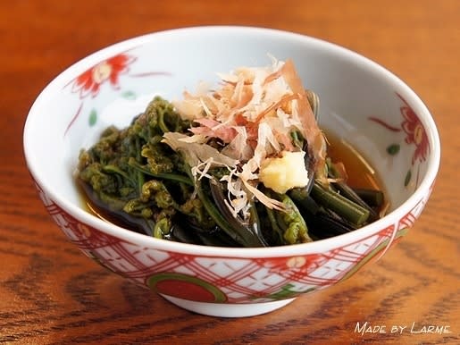 わらびと油揚げの煮物