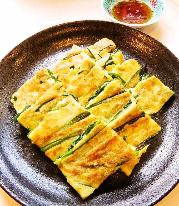 ニラなし・キムチチヂミのレシピ