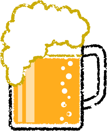 ビール ジョッキ無料イラスト＆かわいいフリー素材集 ねこ画伯コハクちゃん