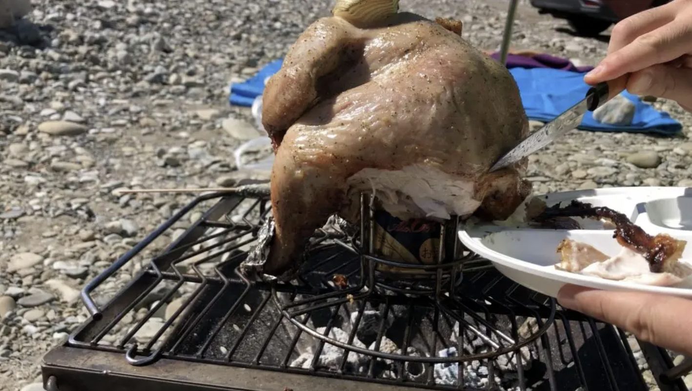 BBQでワイルドにビア缶チキン!!初心者が挑戦してみました♪保護猫びより erieponの雑記ブログ