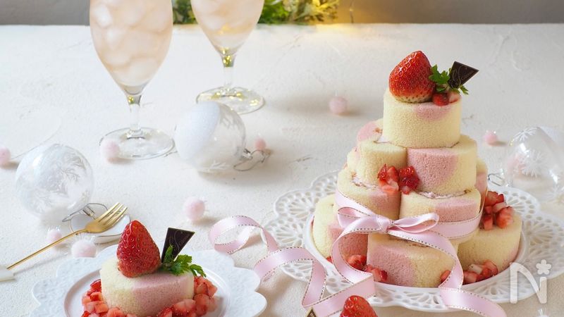 ラズベリーショコラ・ロールケーキの作り方 Raspberry & Chocolat Swiss Roll CakeHidaMari Cooking