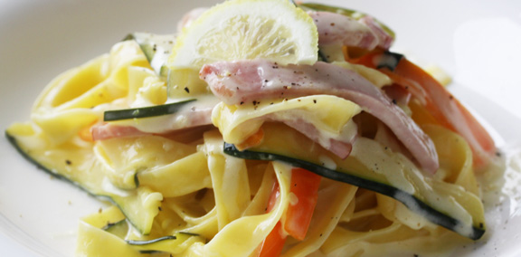 たらこクリームのフェットチーネ