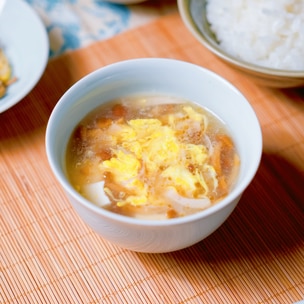 もやしとほうれん草の中華スープ♪