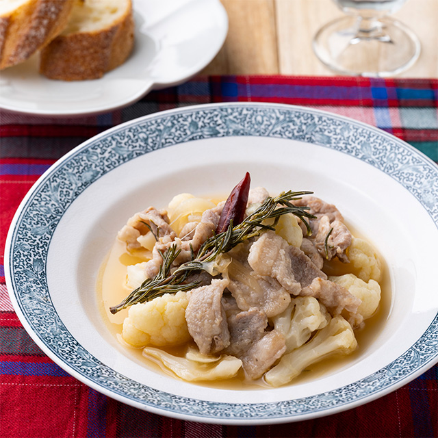 カリフラワーとブロッコリーのうま煮