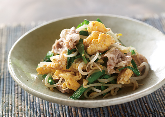 豚肉とニラの中華スープ