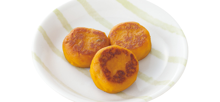 チーズ入りかぼちゃ人参餅