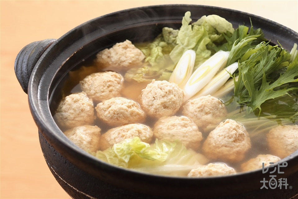 豆腐でふわふわ鶏団子鍋』クラシル