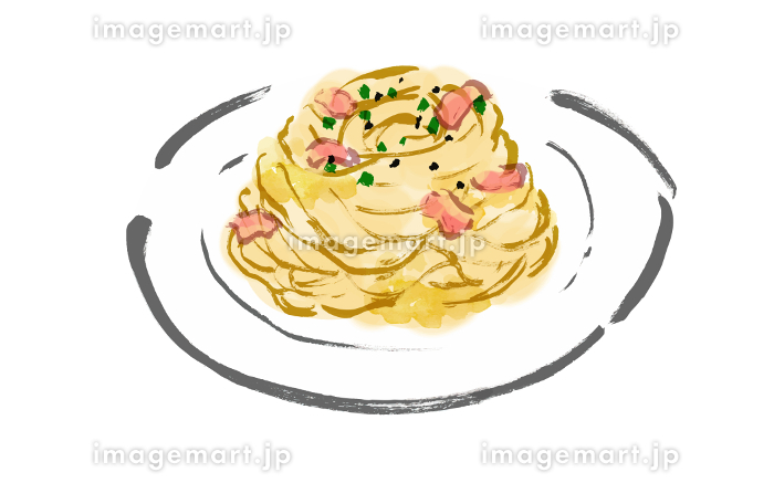 パスタ 料理 食べ物のイラスト無印良品 店内POPイラストレーター わたなべみきこ