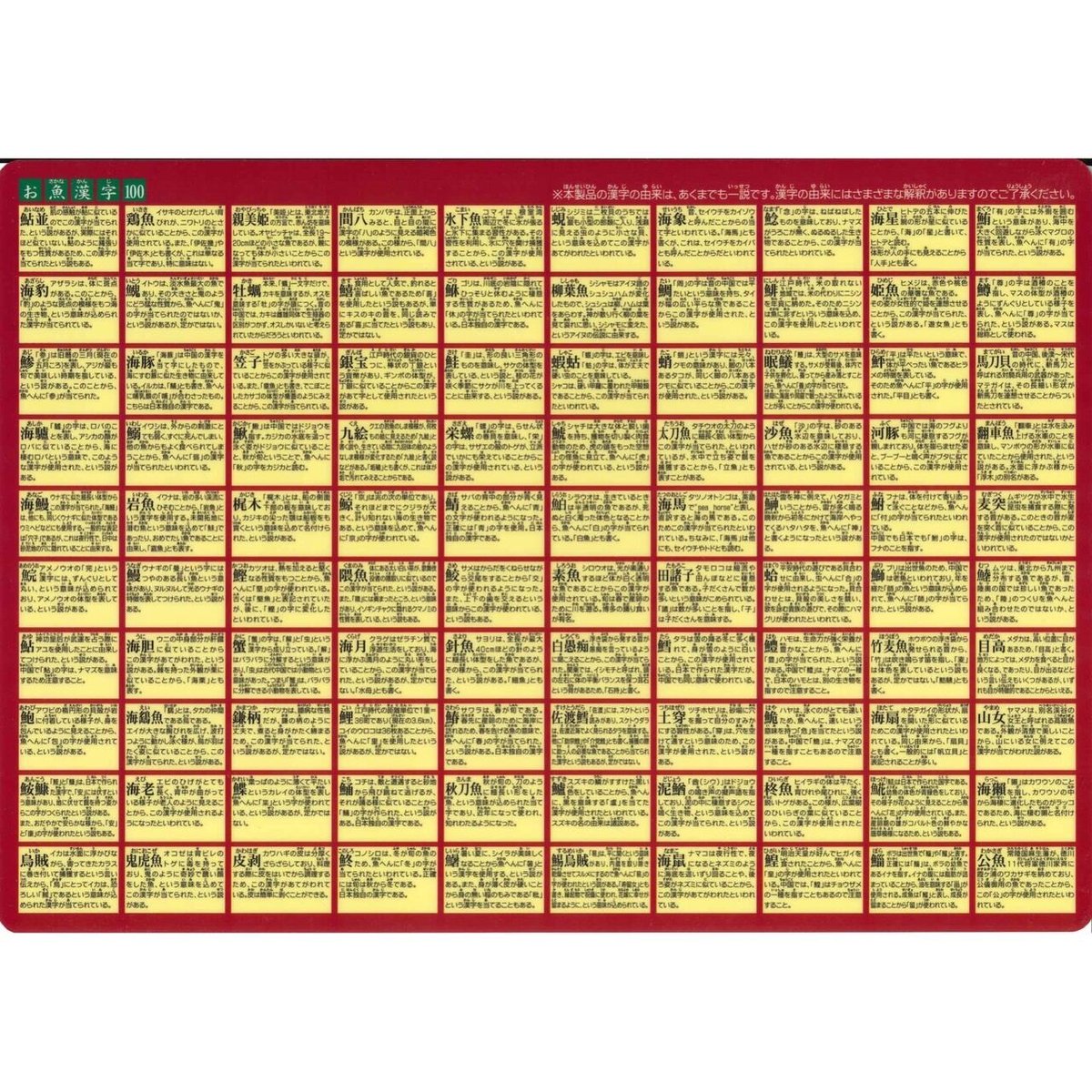 お魚漢字103 A1ポスター – 株式会社ザ・アクセス-TheACCESS