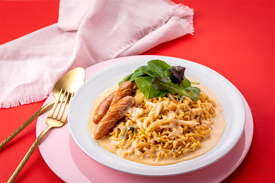 辛ラーメンカルボナーラの簡単アレンジ方法TikTok