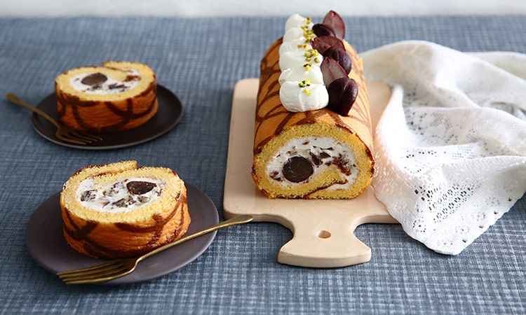 ロールケーキのキャンディラッピングちょっとの工夫でかわいいケーキ