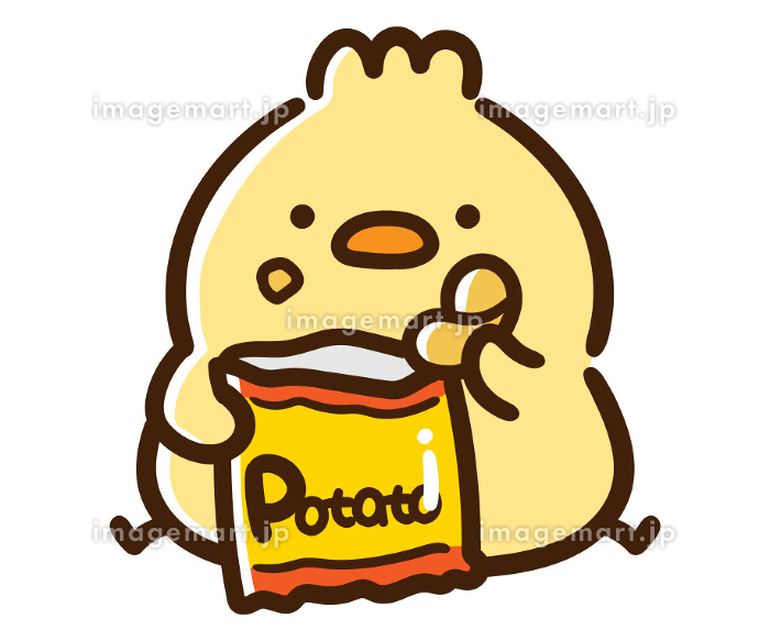 おにぎりを食べる女の子：イラスト無料