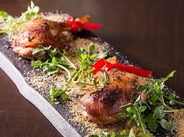 鶏骨付きもも肉の照り焼き