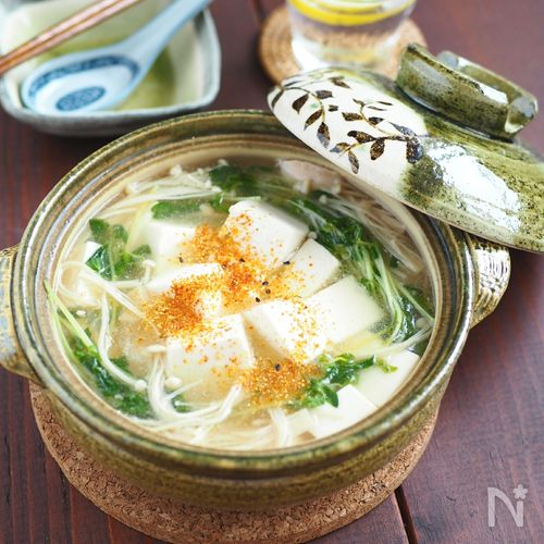 濃いだし 本つゆ湯豆腐 めんつゆで人気の鍋