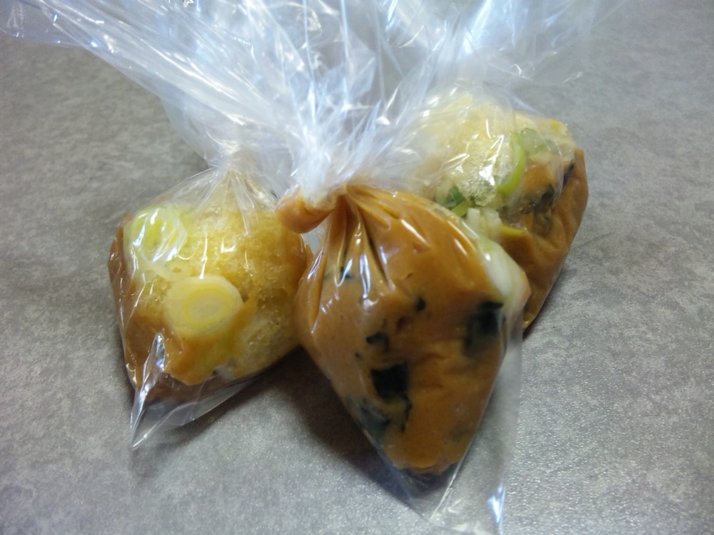 我が家の作り置き冷凍お味噌汁セット