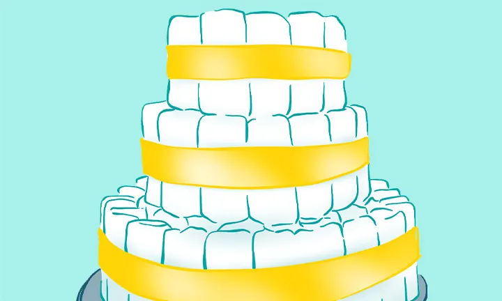 出産祝いのおむつケーキを手作りでCheRish Brun