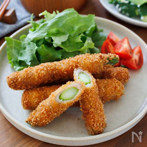 揚げ物嫌いも緩和＊バッター液de簡単時短♡アスパラチーズの肉巻きフライ♡ : あいのおうちごはん Powered by ライブドアブログ