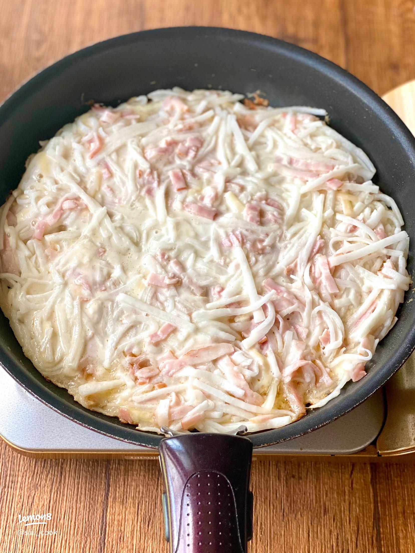 ベーコンチーズと桜エビのとろ～り大根もち♪おやつやおつまみにも by ぱおさんレシピブログ - 料理ブログのレシピ満載