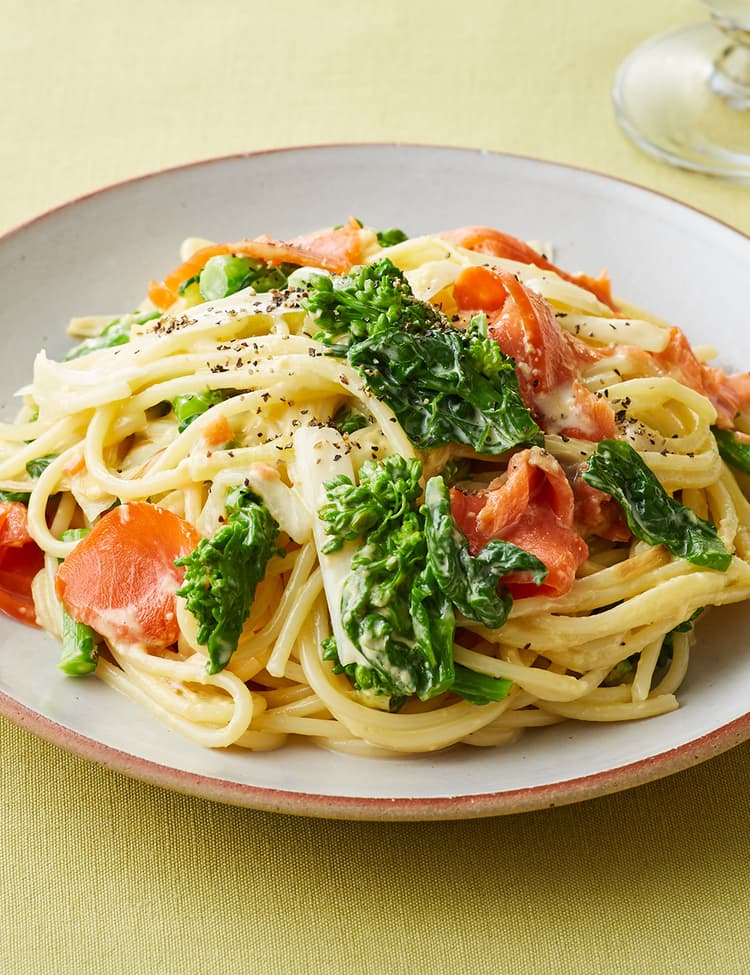 お箸が止まらないベジヌードル☆大根と水菜とささみの梅マヨサラダ