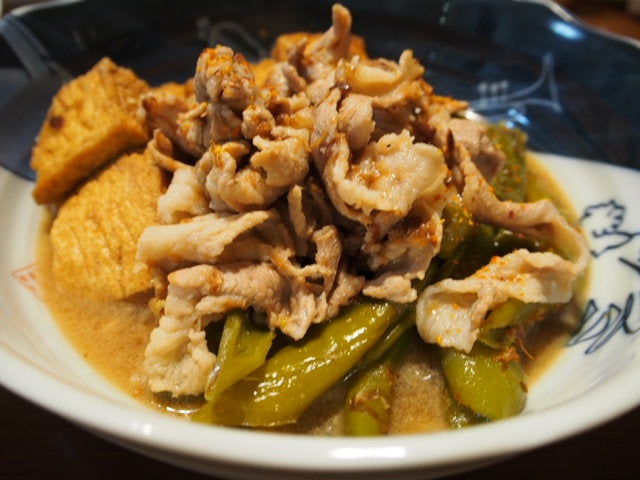 万願寺と豚バラの甘辛炒め - ごはん便り