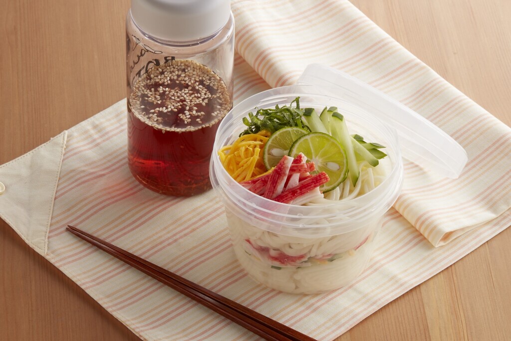 華やかなお弁当レシピ♪ 冷しゃぶそうめん弁当