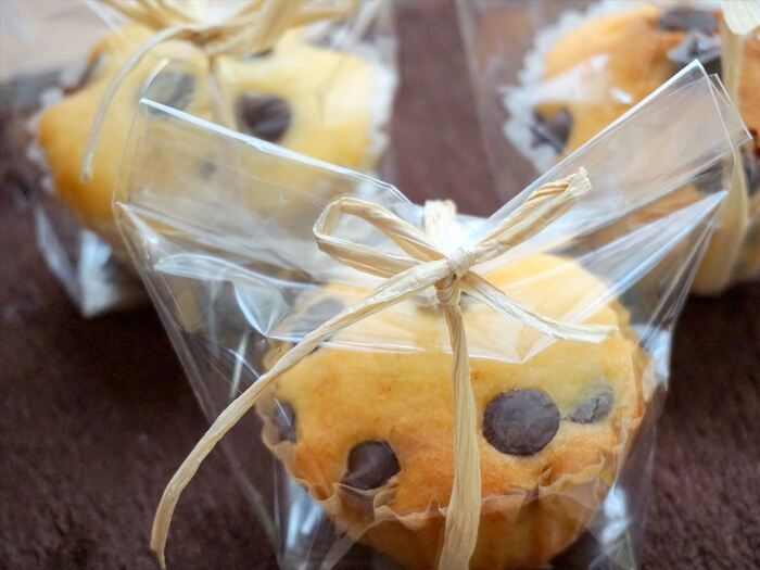 ラッピング・りんごとさつまいものマフィンちょっとの工夫でかわいいケーキ