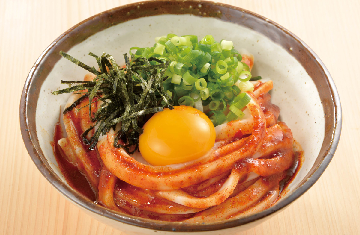 レンジで5分！油そば風うどん♪