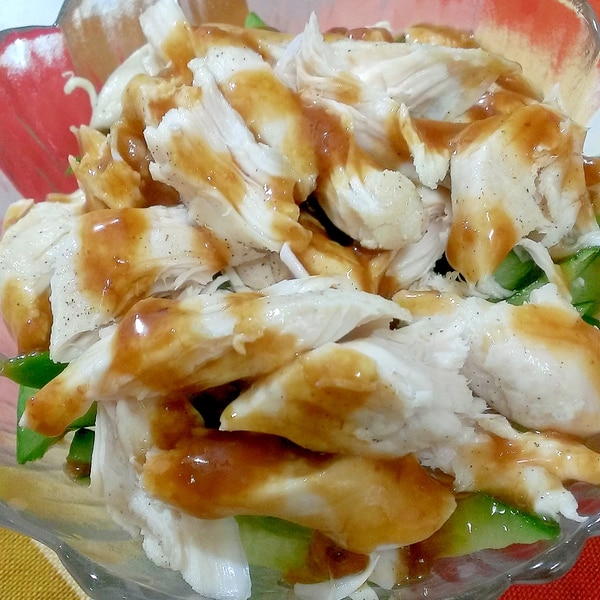 大葉香る♪ささみとトマトきゅうりのサラダ by dグルメクックパッド簡単おいしいみんなのレシピが392万品