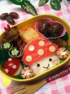 ハロウィンキャラ弁 スーパーマリオ テレサとキノコの宿泊体験弁当 ぱっぱむSnapdish スナップディッシュID:GCeiia