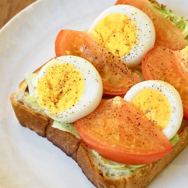 ゆで卵チーズトースト