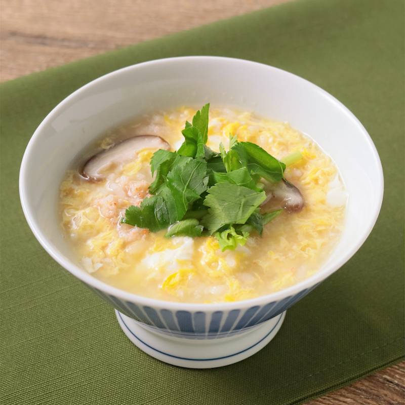 さば缶とほうれん草の中華風雑炊