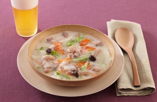 きのうのごはん 春きゃべつと鶏肉のクリーム煮