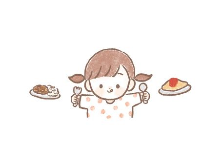 食事をしている女の子のイラストかわいいフリー素材集 いらすとや