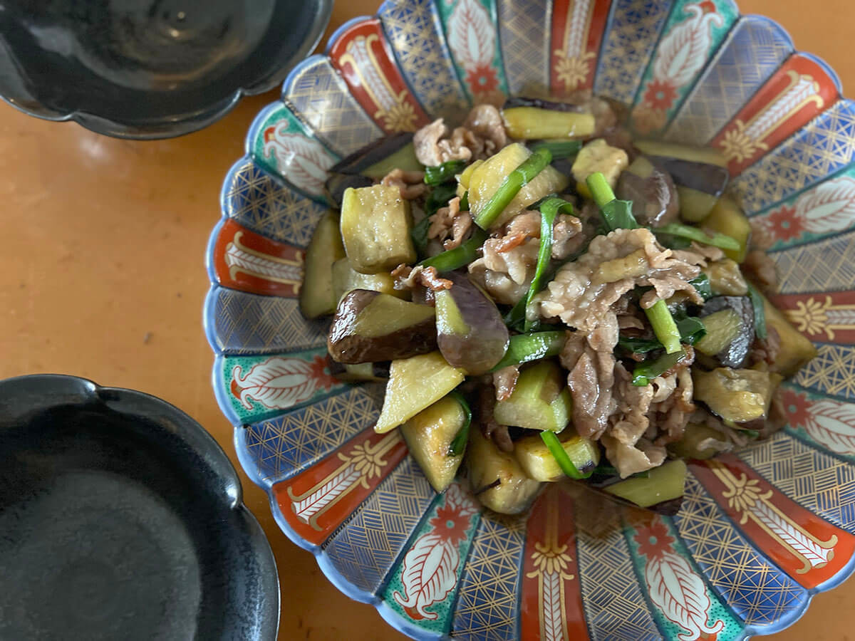 豚肉となすのさっぱり炒め