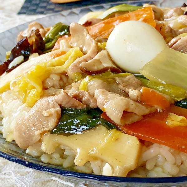 ひき肉と白菜のプチッと中華丼