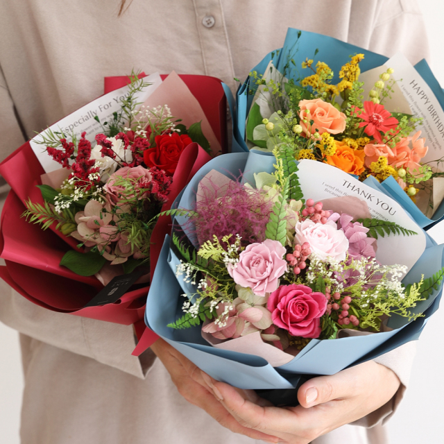 GABA姫路加古川神戸おすすめのおしゃれなブーケ「ブルー系ブーケ」