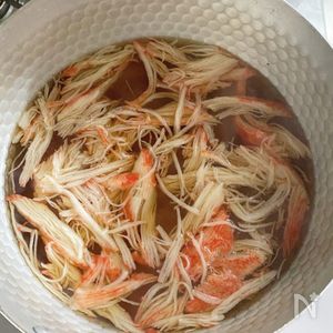 いまからできる!Pintレシピ 中嶋屋本店「かに玉あんかけうどん」