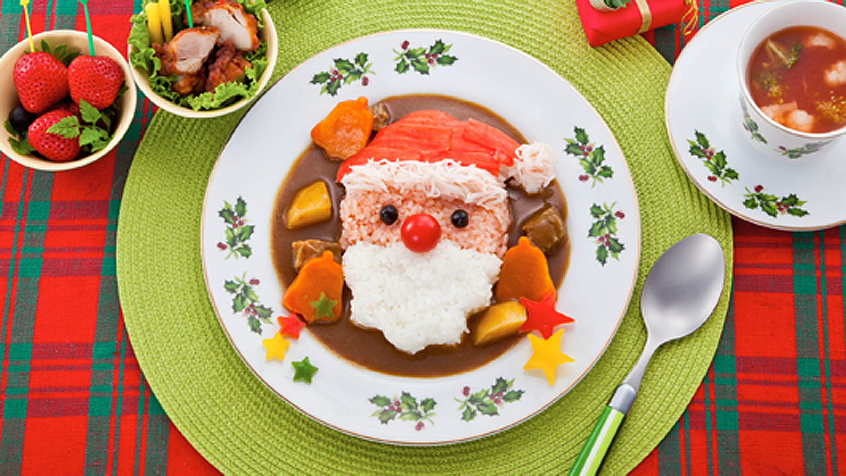 クリスマスリースのカレ