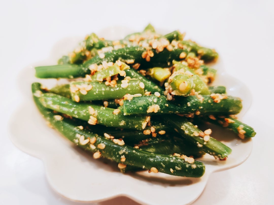 冷凍いんげんのホットサラダ