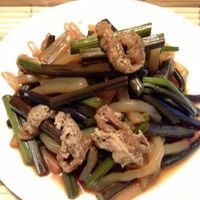 ワラビと油揚げの煮物