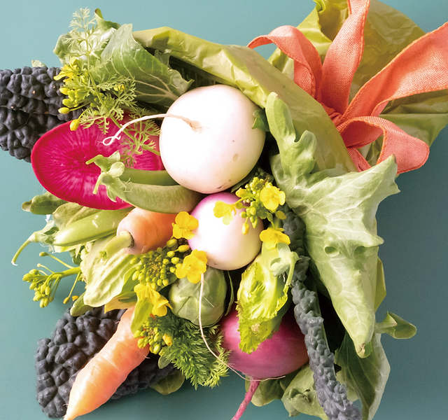 自然の恵みでキレイになる、朝採り野菜の美味しい花束「ベジブーケ®」