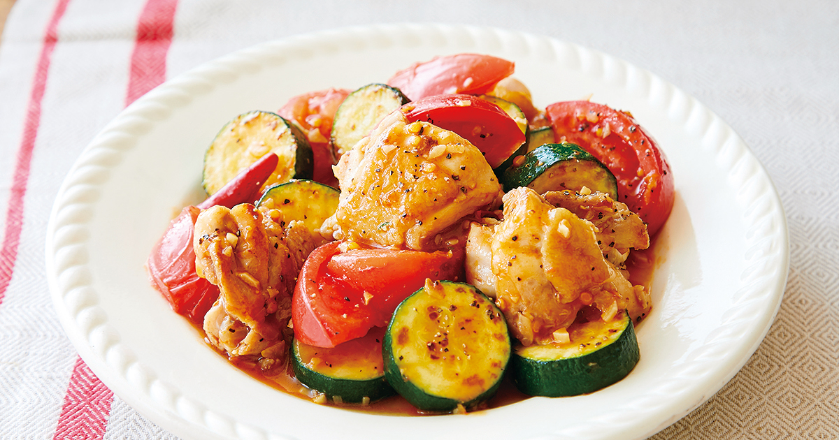 ごま油香る 鶏むね肉とズッキーニのチーズ焼き ごまレシピ公式 ごま油のかどや製油