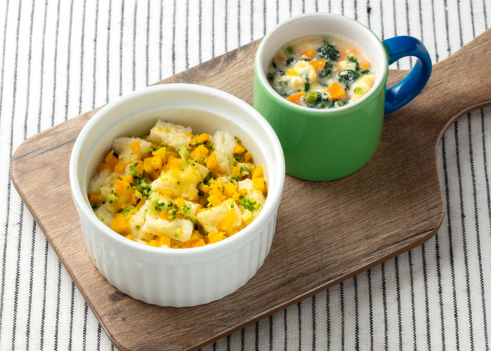 離乳食中期♪豆腐かぼちゃブロッコリーの煮物