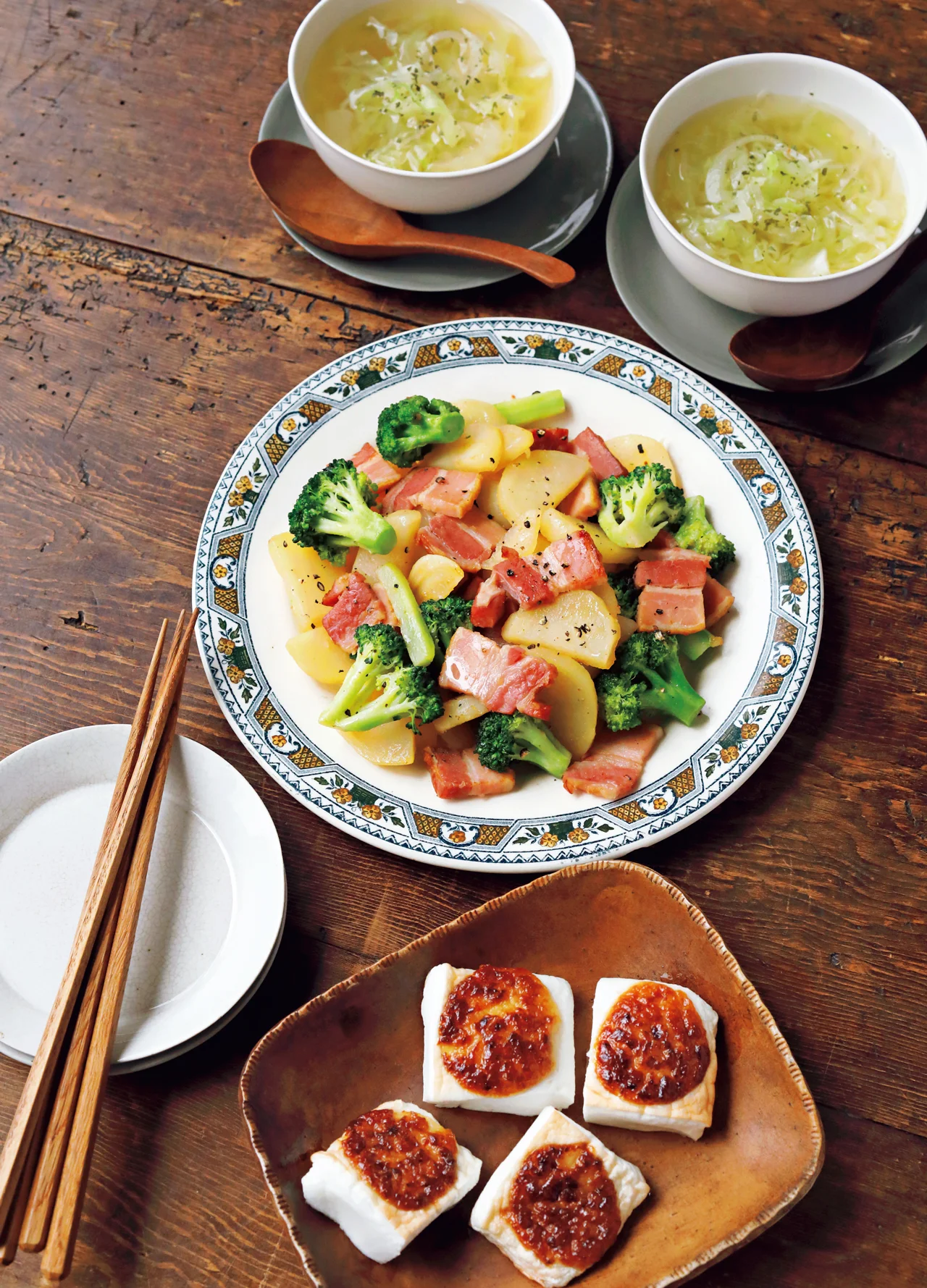 副菜のポテサラは翌日のリメイクおかずにも！「手羽中の揚げびたし」の献立 - レタスクラブ