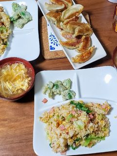 ほうれん草ともやしの卵スープ♡